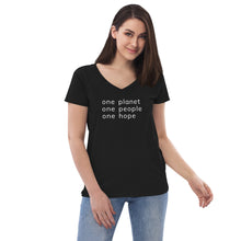 Load image into Gallery viewer, Women’s Recycled V-neck with Six Words
