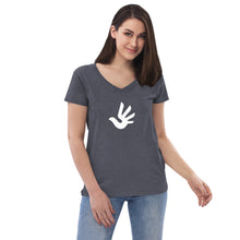 Load image into Gallery viewer, Women’s Recycled V-neck with Human Rights Symbol
