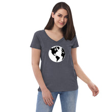 Load image into Gallery viewer, Women’s Recycled V-neck with Earth
