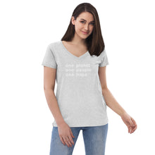 Load image into Gallery viewer, Women’s Recycled V-neck with Six Words
