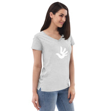 Load image into Gallery viewer, Women’s Recycled V-neck with Human Rights Symbol
