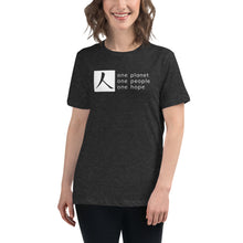 Load image into Gallery viewer, Women&#39;s Relaxed T-Shirt with Box Logo and Tagline
