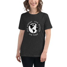 Load image into Gallery viewer, Women's Relaxed T-Shirt with Earth and Globe Tagline
