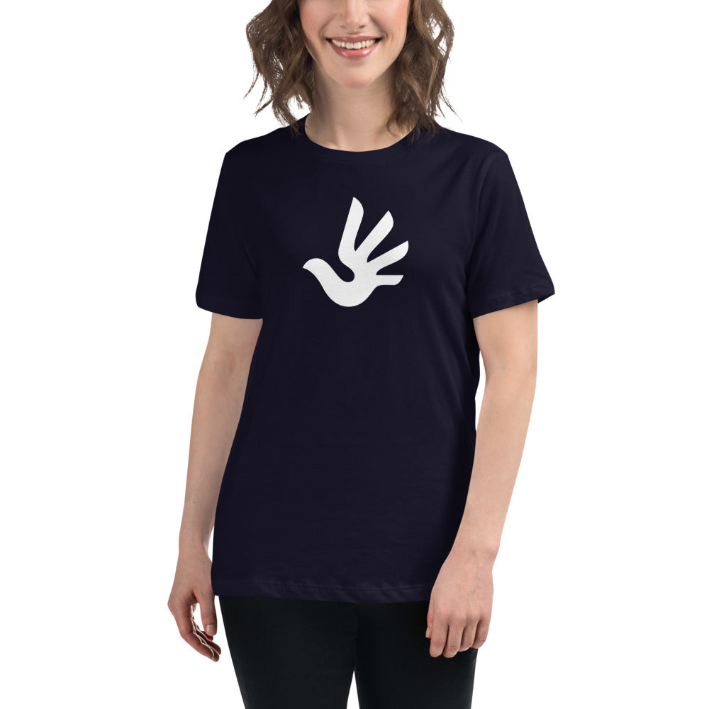 Women's Relaxed T-Shirt with Human Rights Symbol