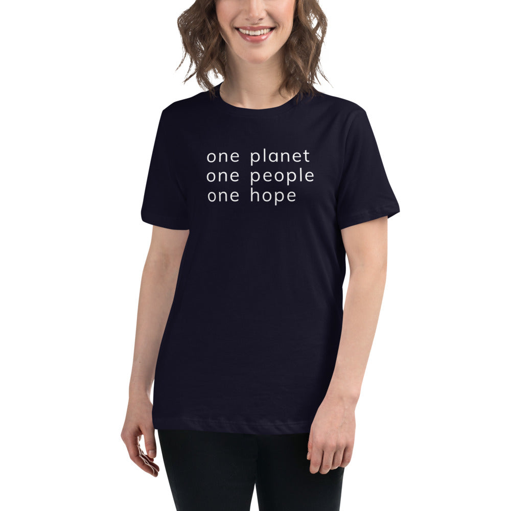 Women's Relaxed T-Shirt with Six Words