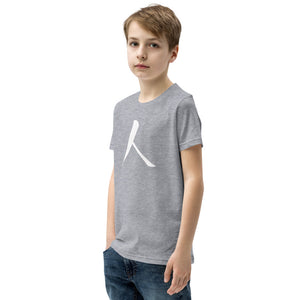 Youth Short Sleeve T-Shirt with White Humankind Symbol