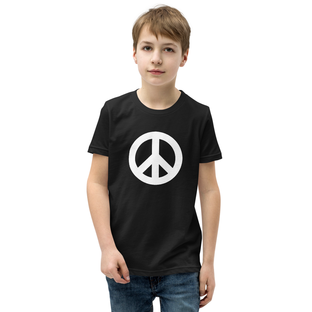 Youth Short Sleeve T-Shirt with Peace Symbol