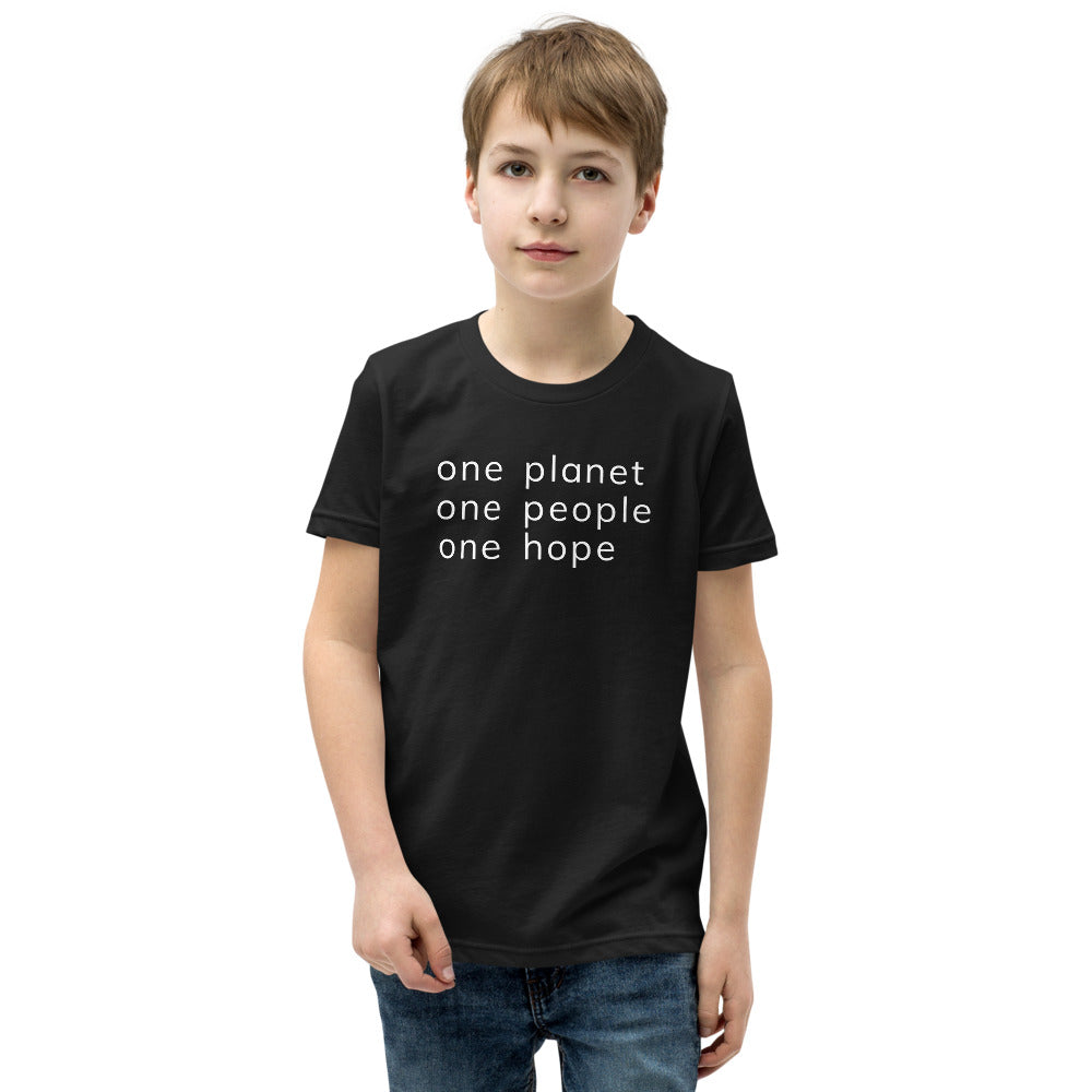 Youth Short Sleeve T-Shirt with Six Words