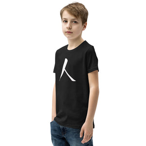 Youth Short Sleeve T-Shirt with White Humankind Symbol