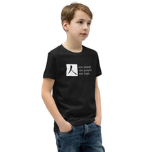 Load image into Gallery viewer, Youth Short Sleeve T-Shirt with Box Logo and Tagline
