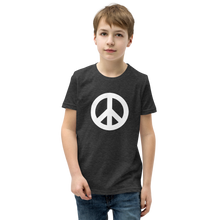 Load image into Gallery viewer, Youth Short Sleeve T-Shirt with Peace Symbol
