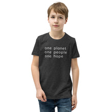 Load image into Gallery viewer, Youth Short Sleeve T-Shirt with Six Words
