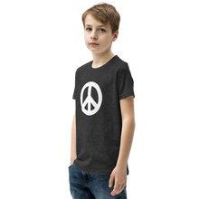 Load image into Gallery viewer, Youth Short Sleeve T-Shirt with Peace Symbol
