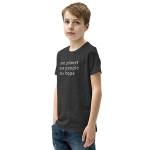 Youth Short Sleeve T-Shirt with Six Words