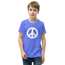 Load image into Gallery viewer, Youth Short Sleeve T-Shirt with Peace Symbol
