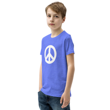 Load image into Gallery viewer, Youth Short Sleeve T-Shirt with Peace Symbol
