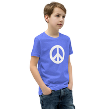 Load image into Gallery viewer, Youth Short Sleeve T-Shirt with Peace Symbol
