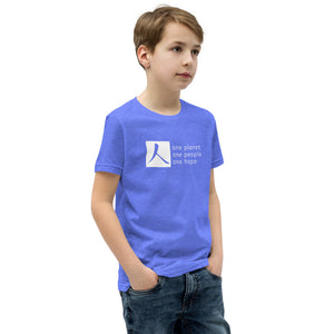 Youth Short Sleeve T-Shirt with Box Logo and Tagline