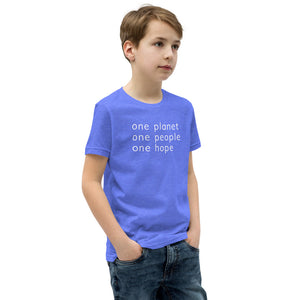 Youth Short Sleeve T-Shirt with Six Words