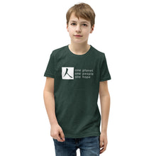 Load image into Gallery viewer, Youth Short Sleeve T-Shirt with Box Logo and Tagline
