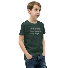 Load image into Gallery viewer, Youth Short Sleeve T-Shirt with Six Words
