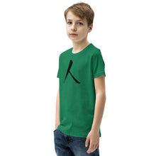 Load image into Gallery viewer, Youth Short Sleeve T-Shirt with Black Humankind Symbol
