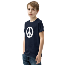 Load image into Gallery viewer, Youth Short Sleeve T-Shirt with Peace Symbol
