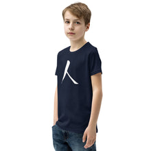 Load image into Gallery viewer, Youth Short Sleeve T-Shirt with White Humankind Symbol
