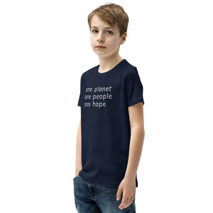 Youth Short Sleeve T-Shirt with Six Words