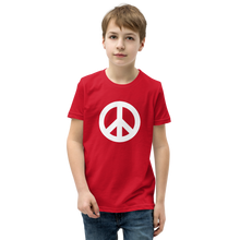 Load image into Gallery viewer, Youth Short Sleeve T-Shirt with Peace Symbol
