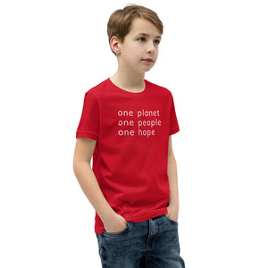 Youth Short Sleeve T-Shirt with Six Words