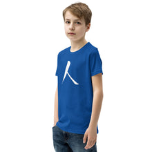 Load image into Gallery viewer, Youth Short Sleeve T-Shirt with White Humankind Symbol
